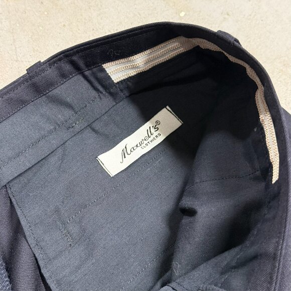 Maxwells Clothiers Bespoke Dress Pants Wool Trousers Navy Blue 38x29 - Picture 5 of 10